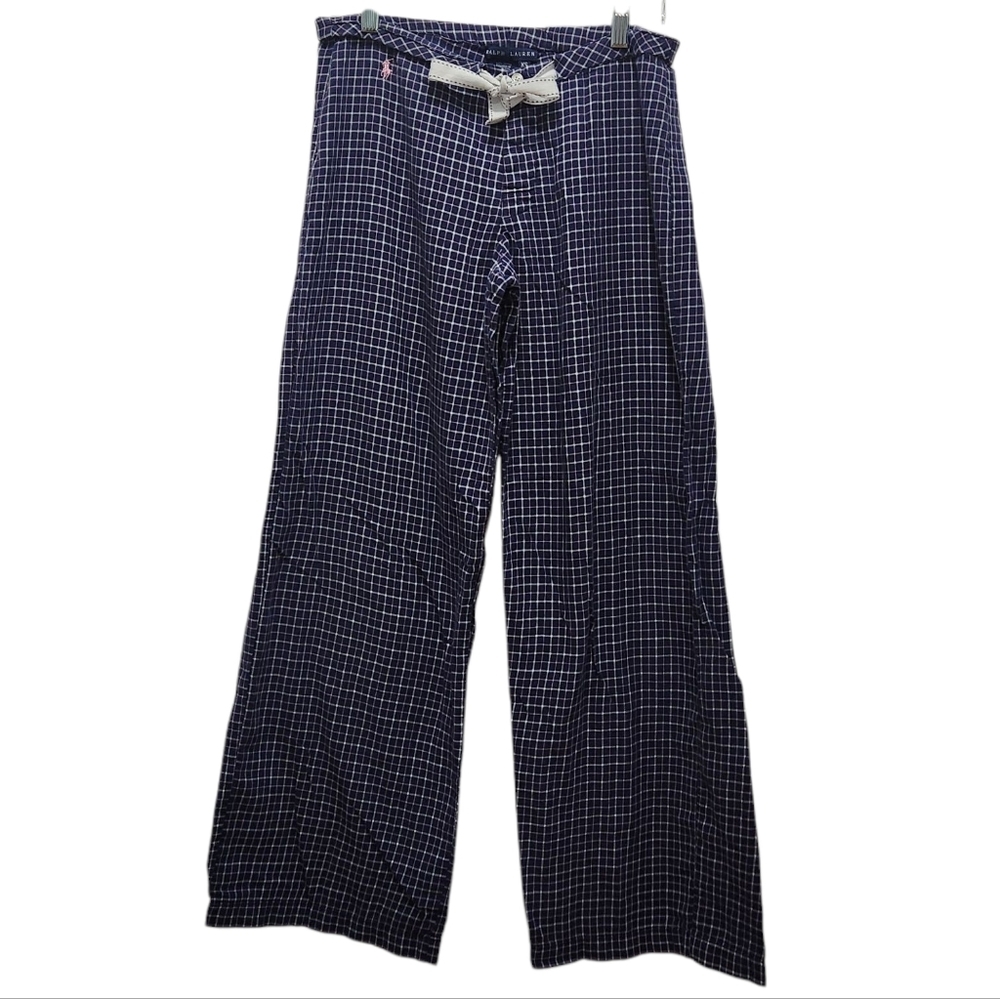 Ralph Lauren Navy Plaid Pajama Pants